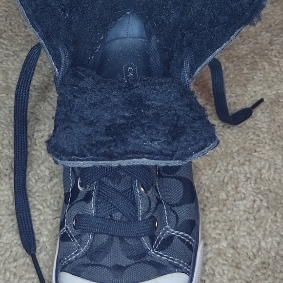 Coach Bonney Sherling Hi Top Boots Size 6B Sherpa Lined - Picture 3 of 12